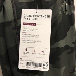 Athleta camo contender 7/8 pants tights
